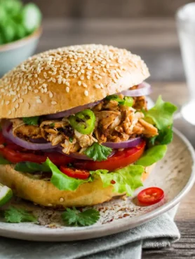 Hamburger di pollo fit con pane al sesamo, verdure e salsa yogurt