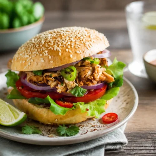 Hamburger di pollo con erbe aromatiche