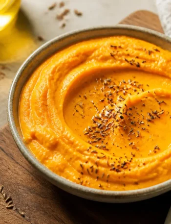 Hummus di carote con cumino e olio extravergine