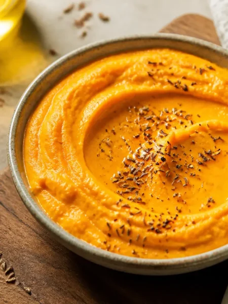Hummus di carote con cumino e olio extravergine
