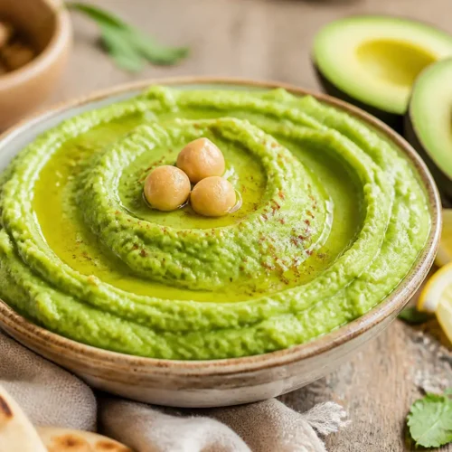 Hummus di ceci e avocado