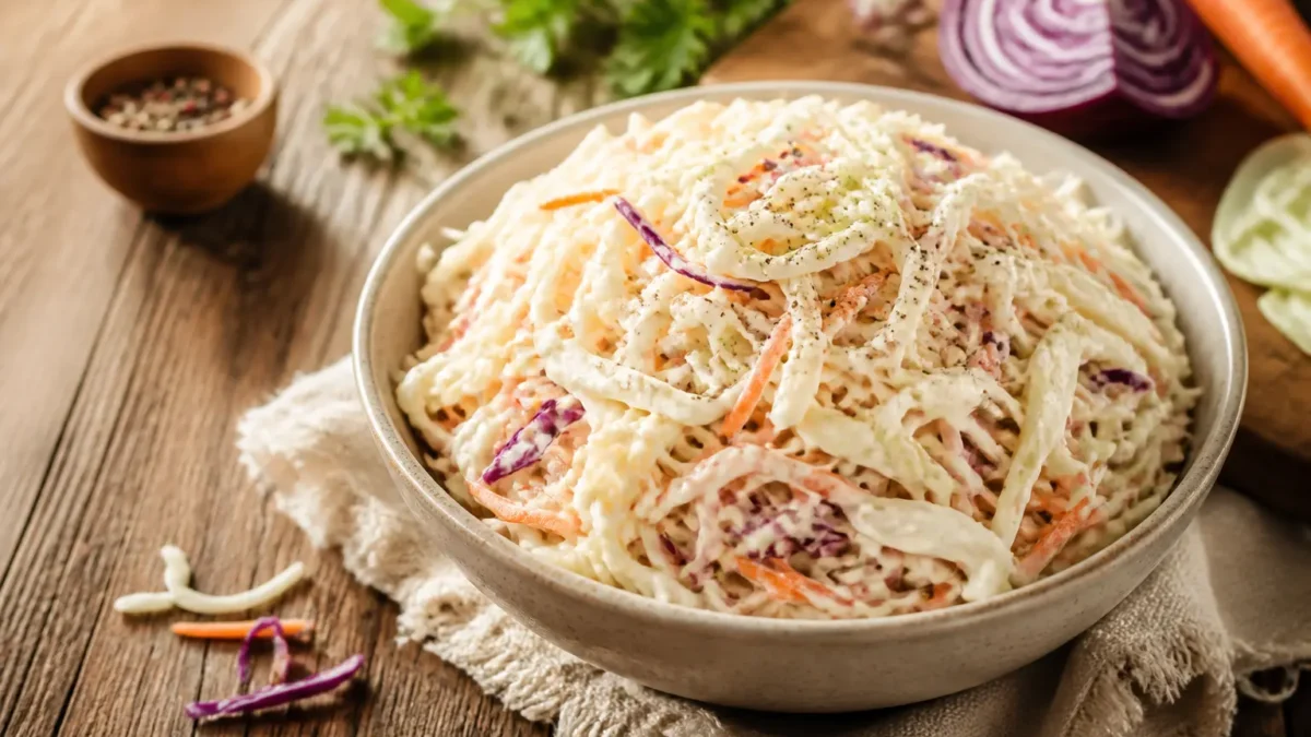 Insalata di cavolo cappuccio con yogurt greco e carote