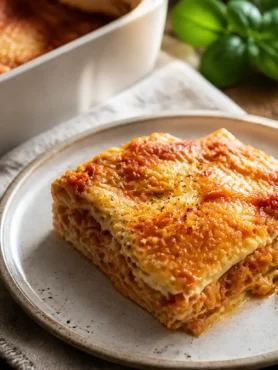 Lasagne al ragù di seitan fit con basilico fresco