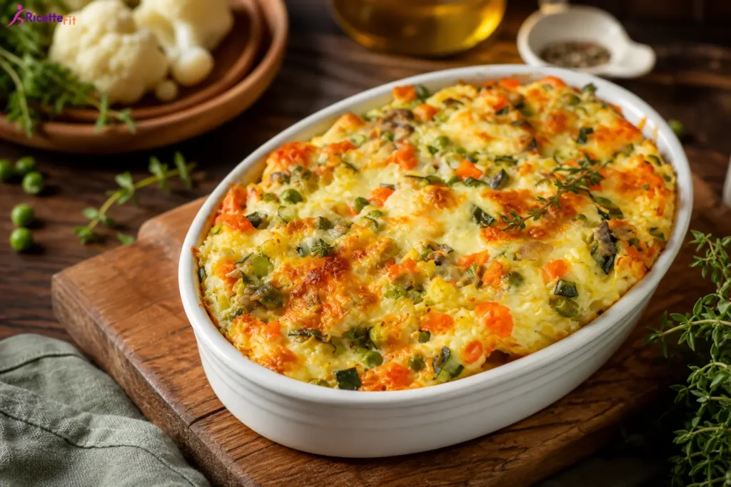 Lasagne vegetariane fit con verdure e besciamella leggera gratinate al forno