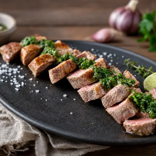 Lonza di maiale magra con salsa chimichurri