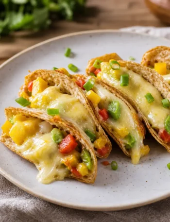 Mini taco di verdure fit con mozzarella light e tortilla integrali
