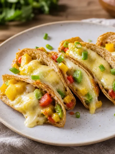 Mini taco di verdure fit con mozzarella light e tortilla integrali