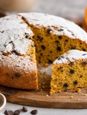 Nuvola di albumi al cacao e zucca con cioccolato fondente e arancia