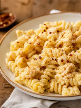 Pasta cavolfiore e mollica tostata con fusilli cremosi