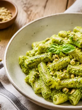 Pasta integrale con crema di broccoli e noci tostate