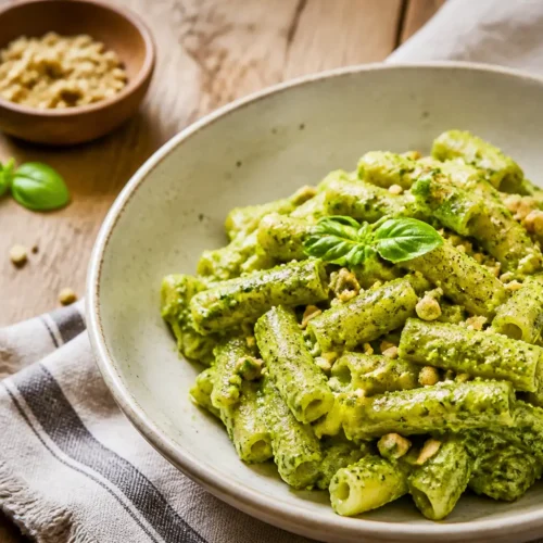 Pasta integrale con crema di broccoli e noci