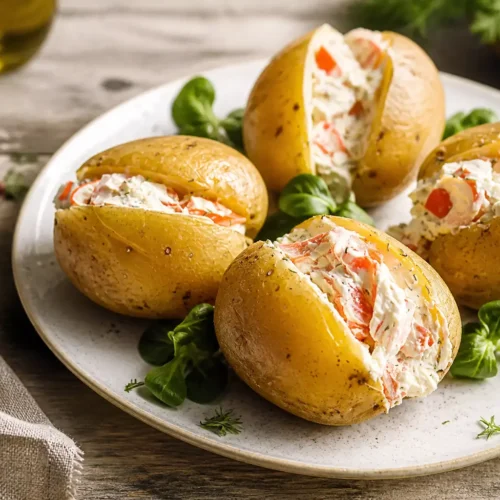 Patate ripiene con salmone affumicato e Philadelphia