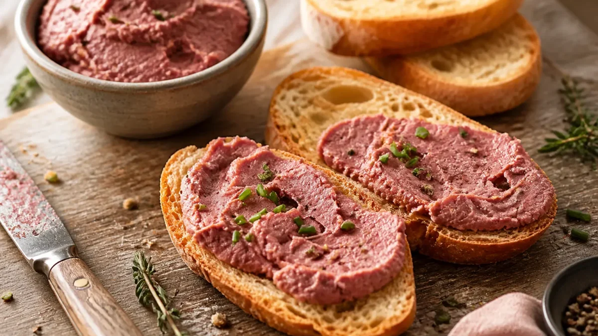 Patè di sardine fit su crostini integrali con erba cipollina
