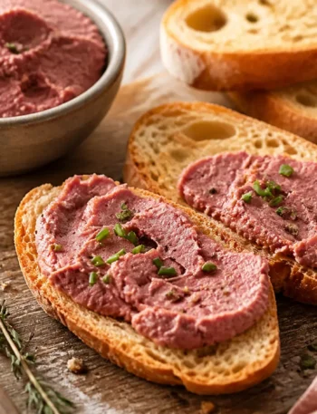 Patè di sardine fit su crostini integrali con erba cipollina