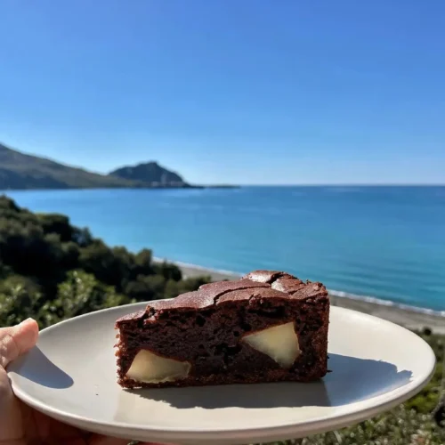 Plumcake pere e cacao light