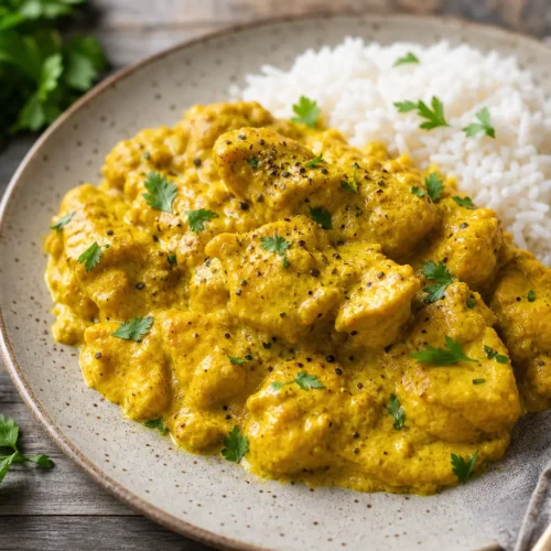 Pollo al curry light con riso basmati
