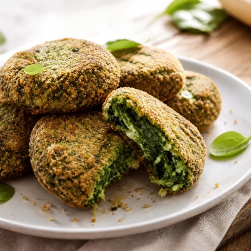 Polpette di pollo e spinaci al forno
