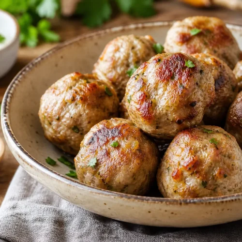 Polpette di tacchino al forno con cuore di ricotta