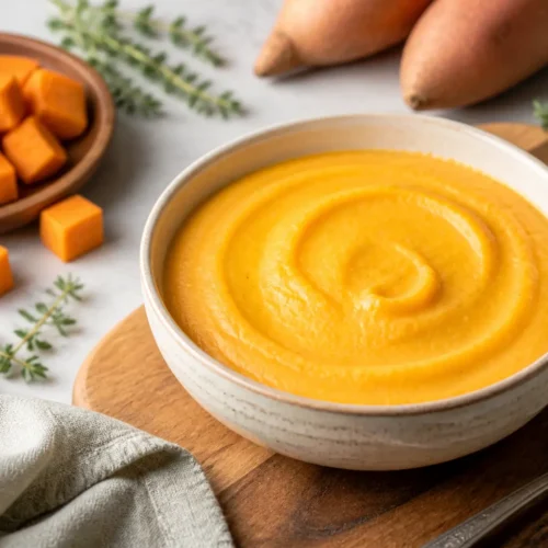 Purè strepitoso senza patate di batata, zucca e carote