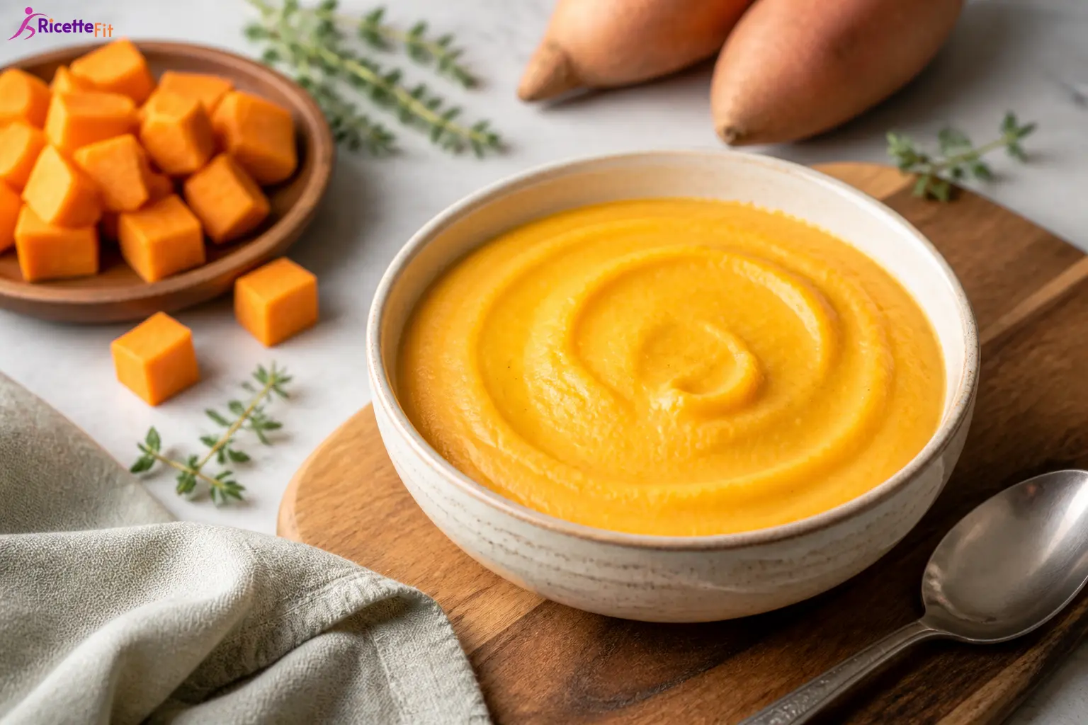 Purè strepitoso senza patate di batata, zucca e carote