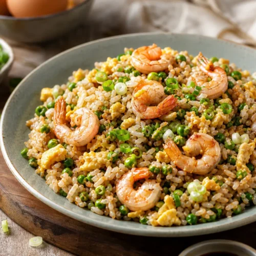 Risotto alla cantonese con gamberetti