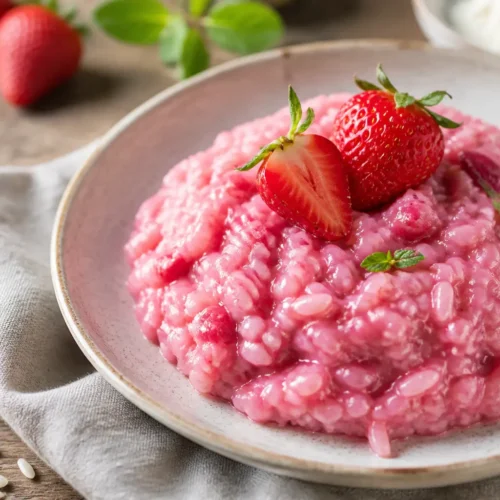 Risotto alle fragole e cremoso