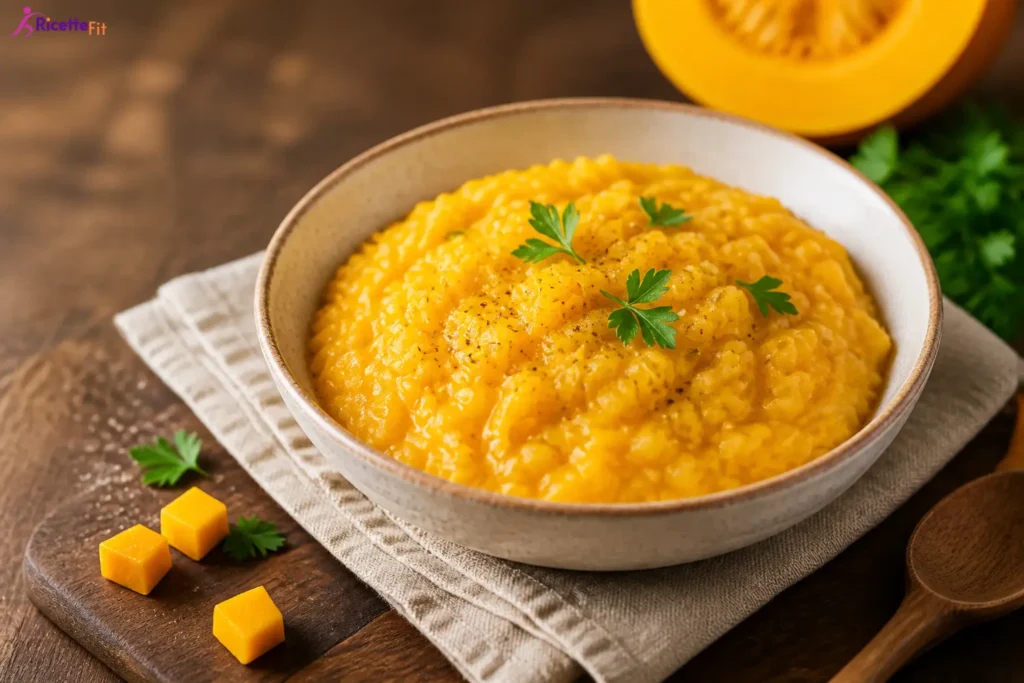 Risotto light alla zucca e parmigiano cremoso