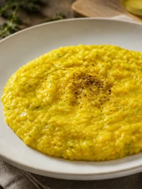 Risotto zucchine e curcuma fit cremoso con pepe nero