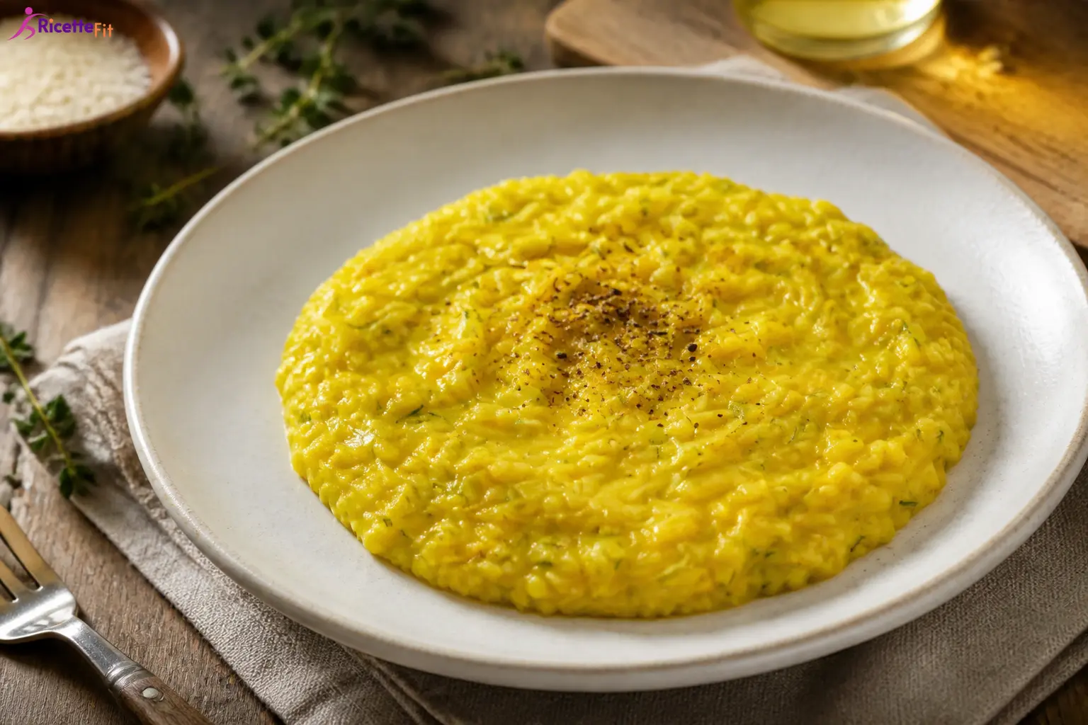 Risotto zucchine e curcuma