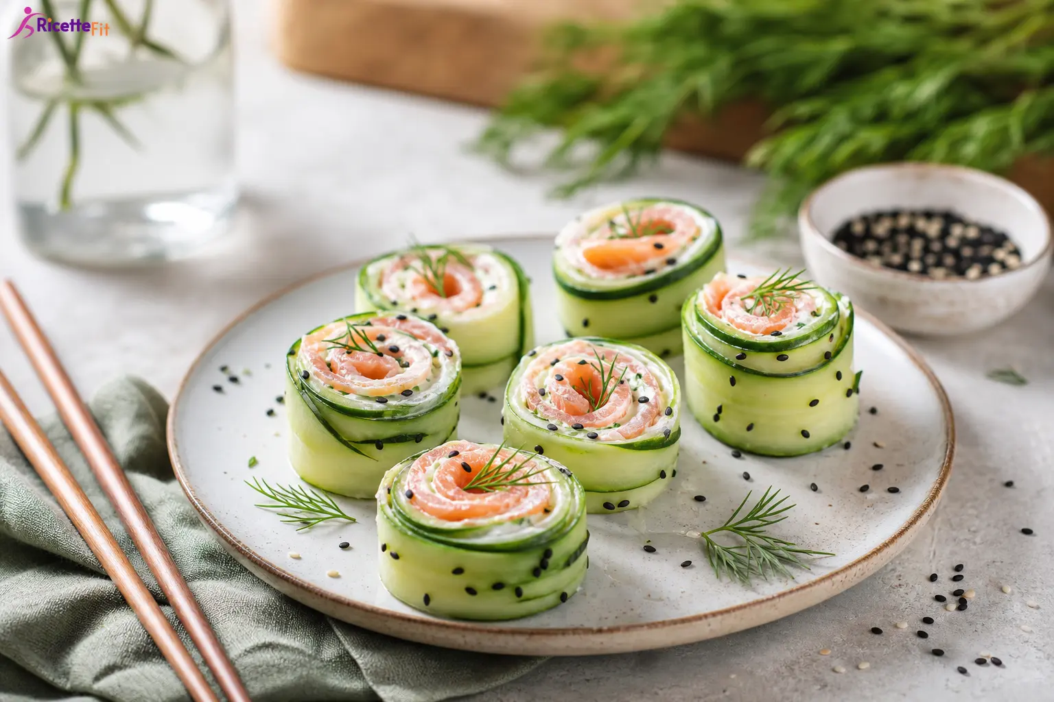Rolls di Cetriolo e Salmone