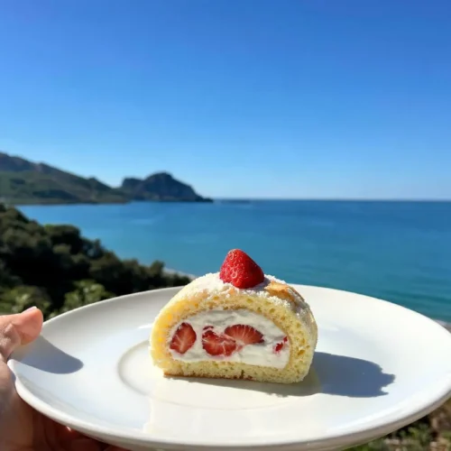 Rotolo light panna e fragole gluten free