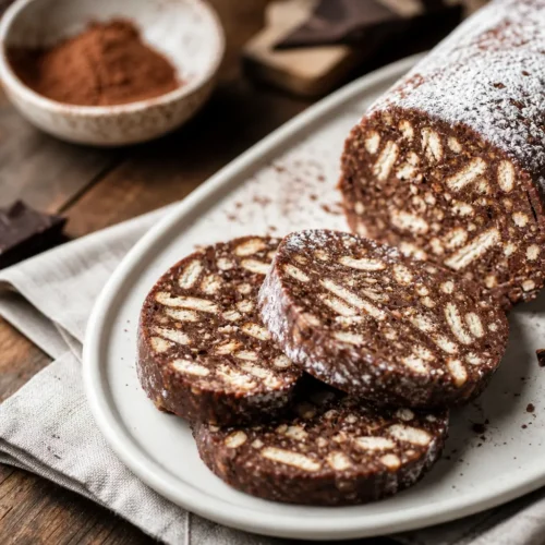 Salame morbido di cioccolato fit