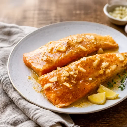 Salmone al forno con senape e miele