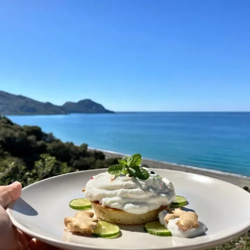 Salsa di yogurt e zenzero con lime, menta e mini base integrale