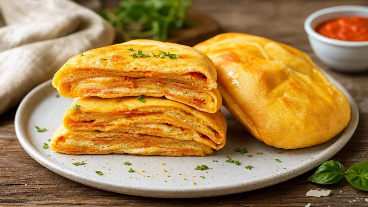 Scaccia ragusana fit con pomodoro e caciocavallo a fette