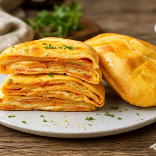 Scaccia ragusana con caciocavallo e pomodoro