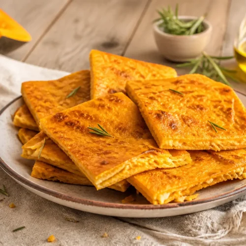 Schiacciata di zucca rossa al rosmarino