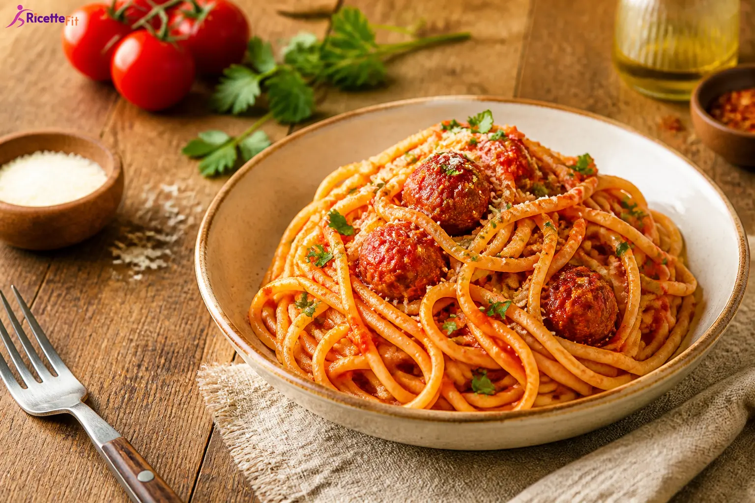 Spaghetti alla Corte d’Assise con polpettine magre