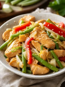 Tempeh saltato con verdure croccanti e salsa teriyaki light
