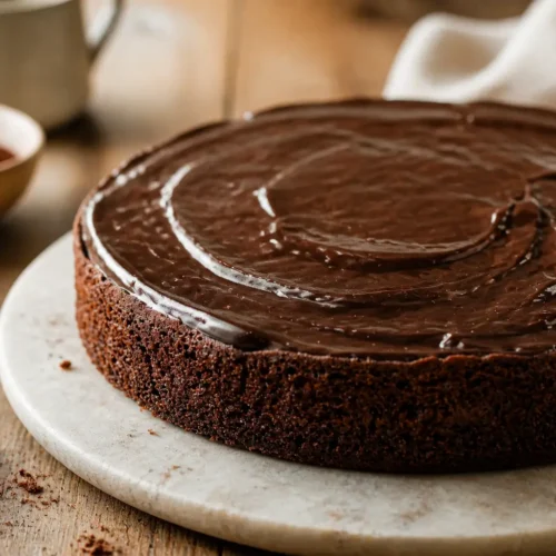Torta al cioccolato fit con glassa fondente lucida