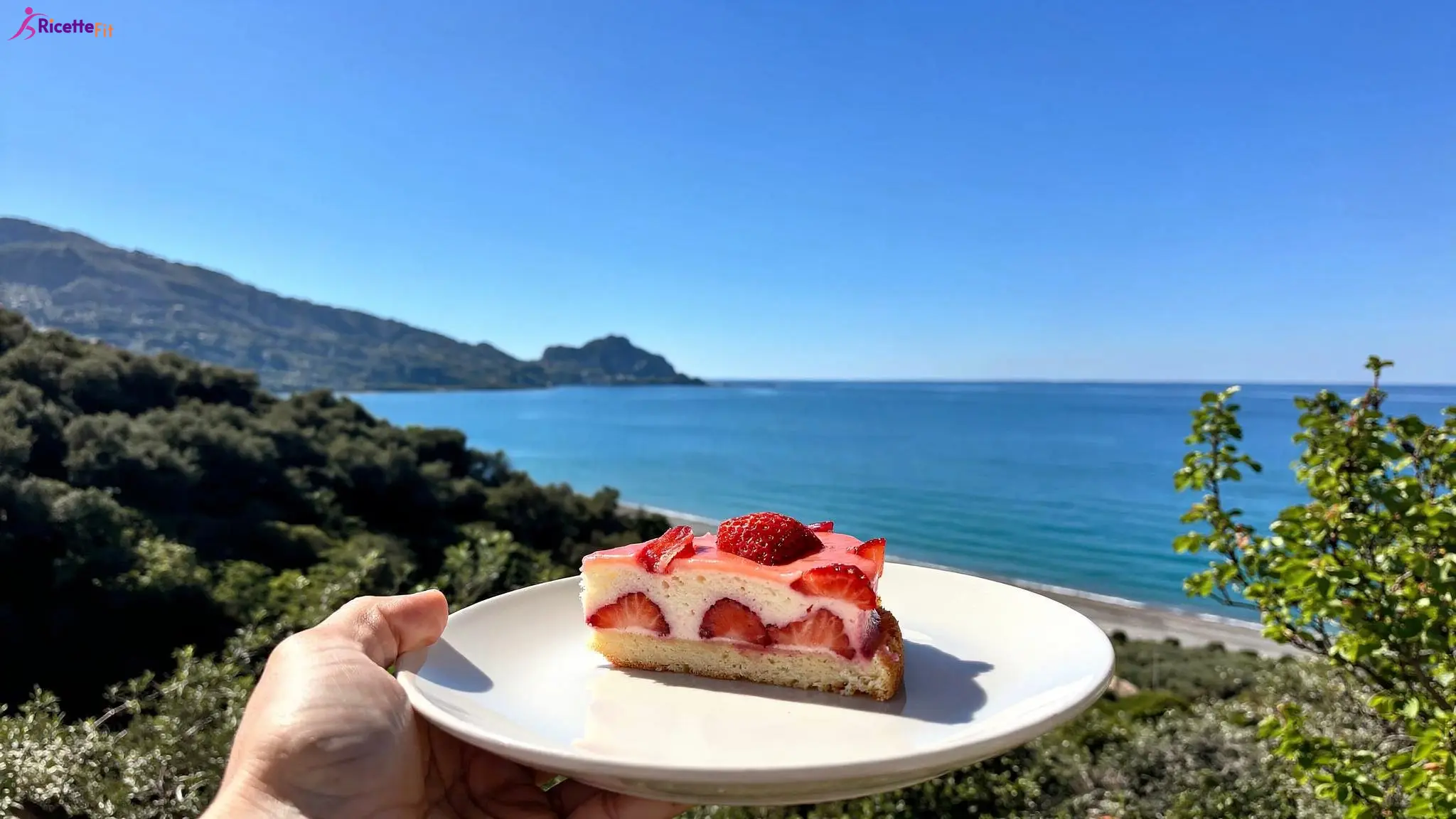 Torta morbida alle fragole senza grassi