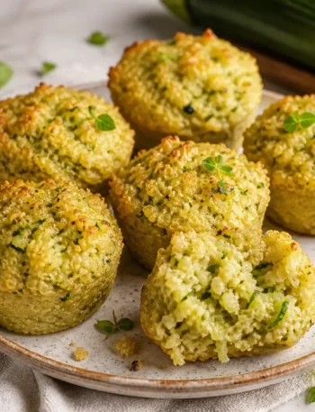 Tortini di quinoa con zucchine e feta al forno