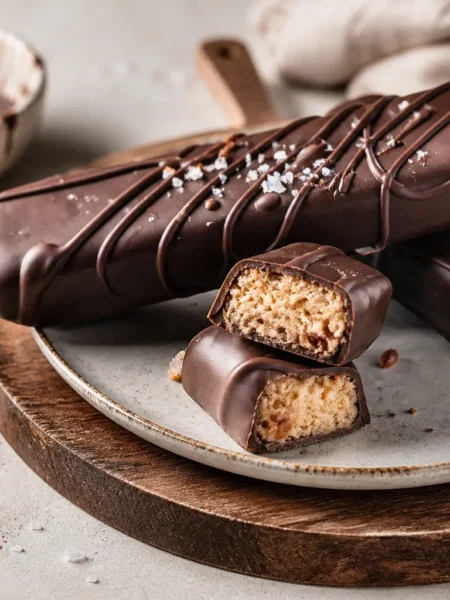 Twix light e vegani con cioccolato fondente e caramello ai datteri