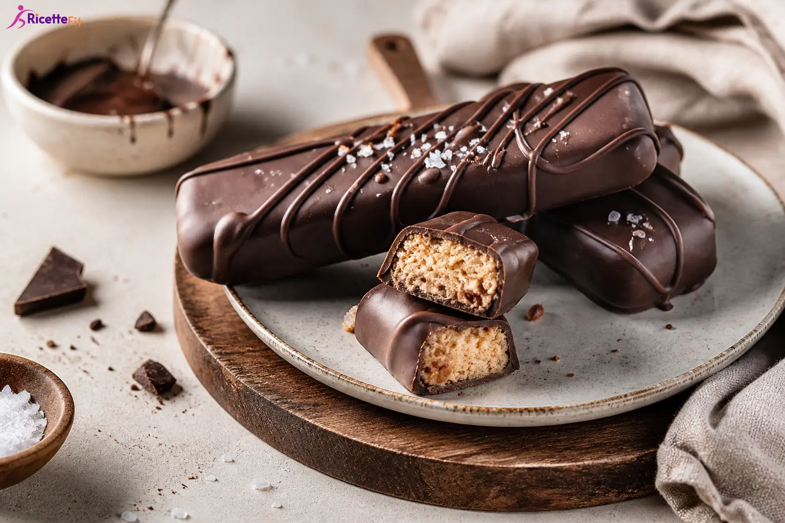 Barrette simil Twix vegani da 90 calorie