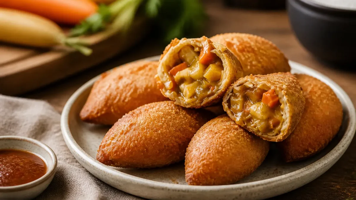 Veggie buns al curry dorati con ripieno di verdure