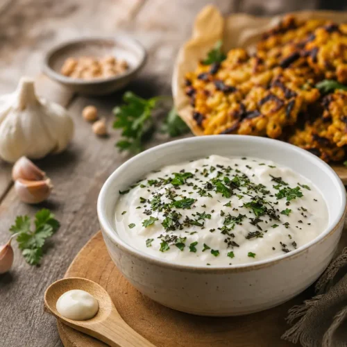 Vitello magro in salsa di yogurt greco, senape e dragoncello