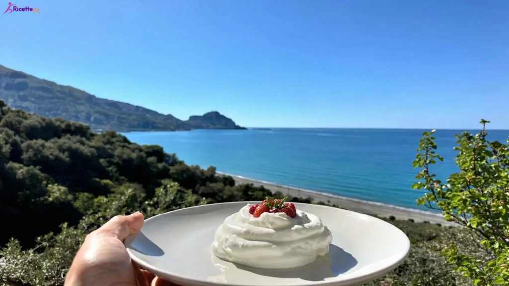 Yogurt fatto in casa con fragole e menta vista mare a Cefalù