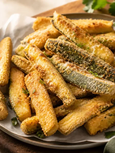Zucchine croccanti al forno con salsa yogurt al limone
