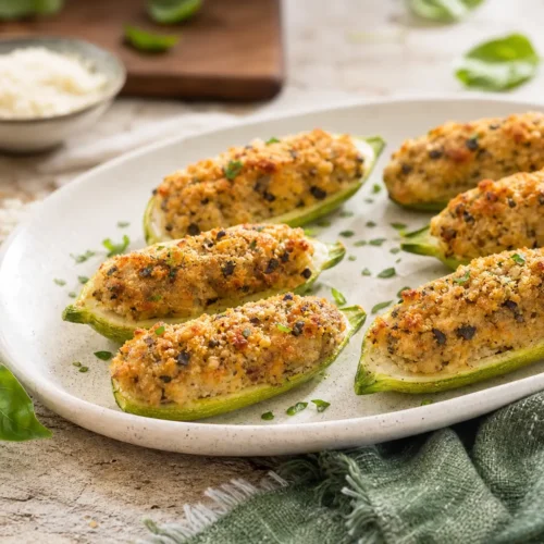 Zucchine ripiene di tonno low carb