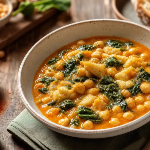 Zuppa di ceci con spinaci